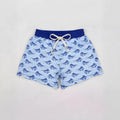 Children's straight-leg polyester sports casual shorts shown in one of six colour variants, sized for ages 100cm to 160cm.