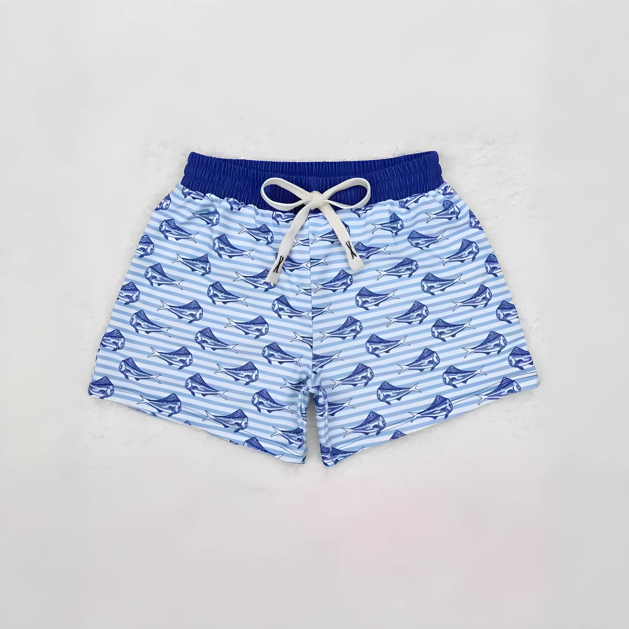 Children's straight-leg polyester sports casual shorts shown in one of six colour variants, sized for ages 100cm to 160cm.