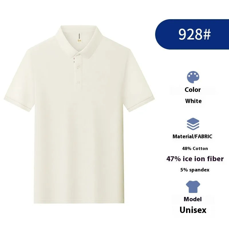 Solid colour cotton blend polo shirt for catering workwear in multiple colours and sizes.