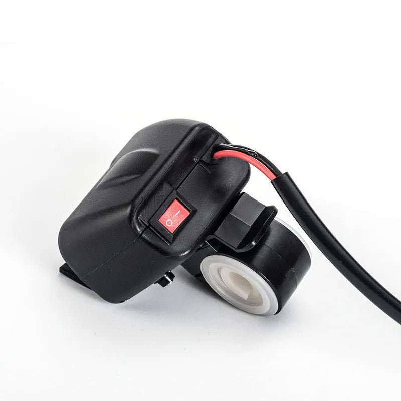 Waterproof motorcycle car mobile phone charger with switch QC3.0 fast charge USB output
