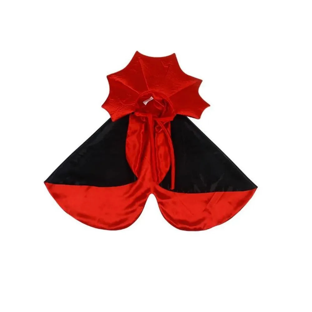 Halloween vampire cloak costume for small dog or cat showing cape design