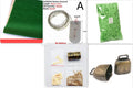 Gold coin treasure box doll house accessories mini model ornaments set with alloy pieces and LED light string