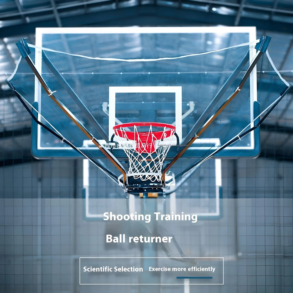 New upgrade second generation basketball training ball return in cowhide and iron with hanging continuous pitching automatic serve design