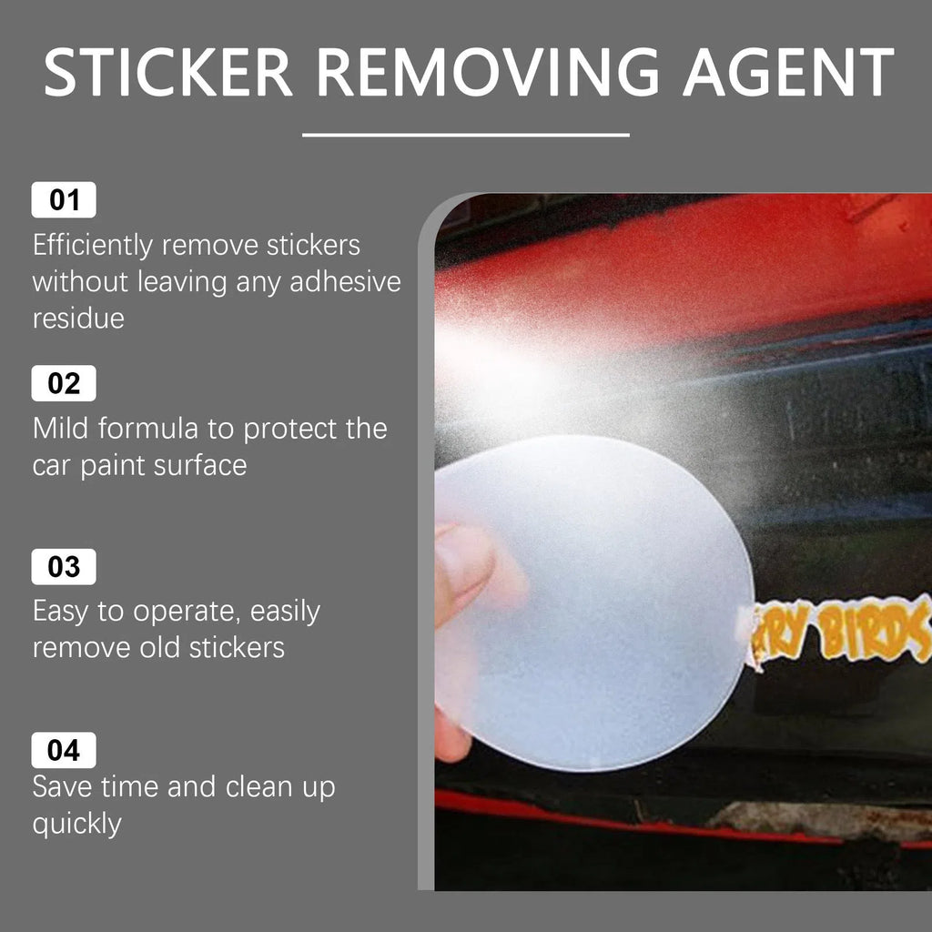 Automobile sticker remover 100ml bottle with microfibre square towel