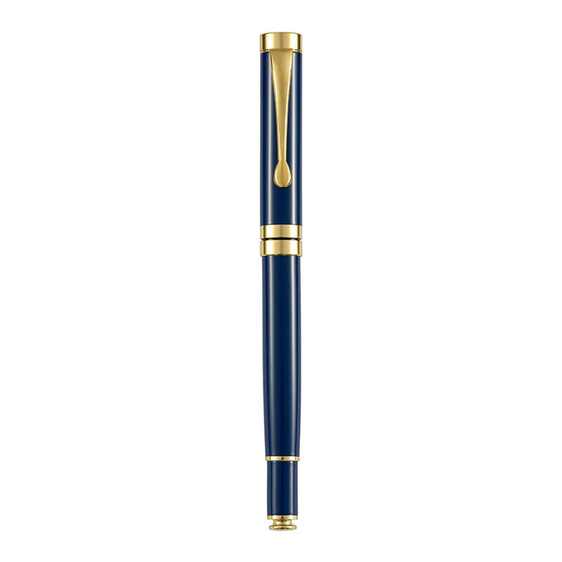 Metal fountain pen with gold clip and 0.5mm F nib for calligraphy practice