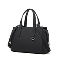 Genuine leather crossbody bag in horizontal square design with single shoulder strap