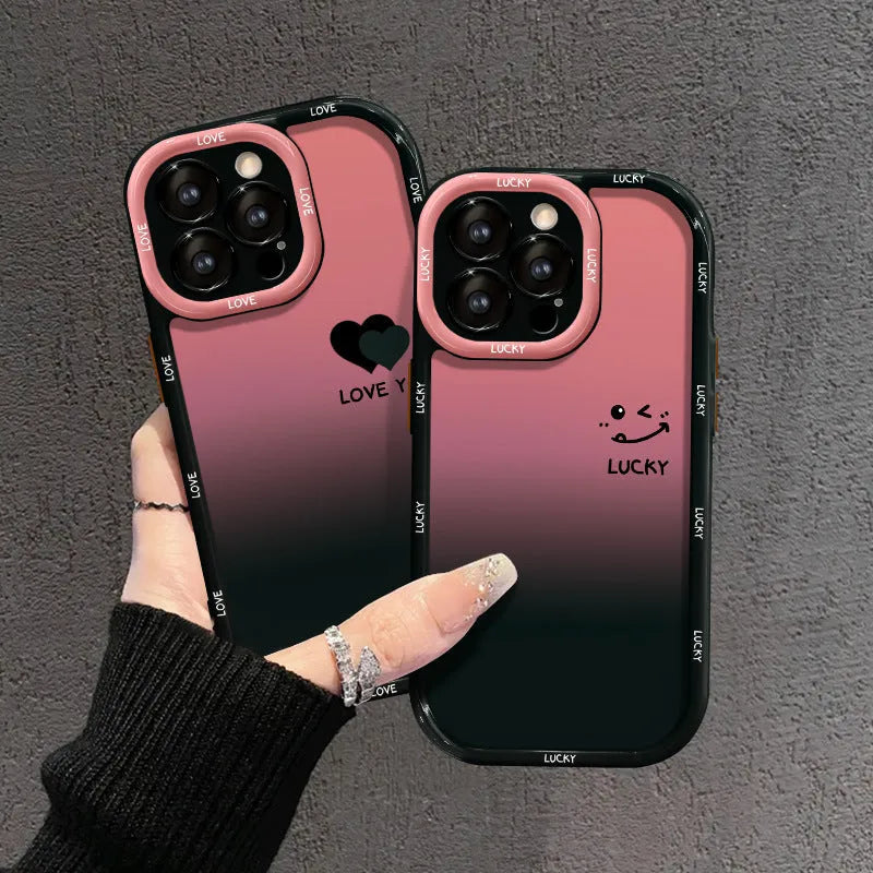 Black acrylic phone case with cream shell pattern showing fine hole design for ports and buttons