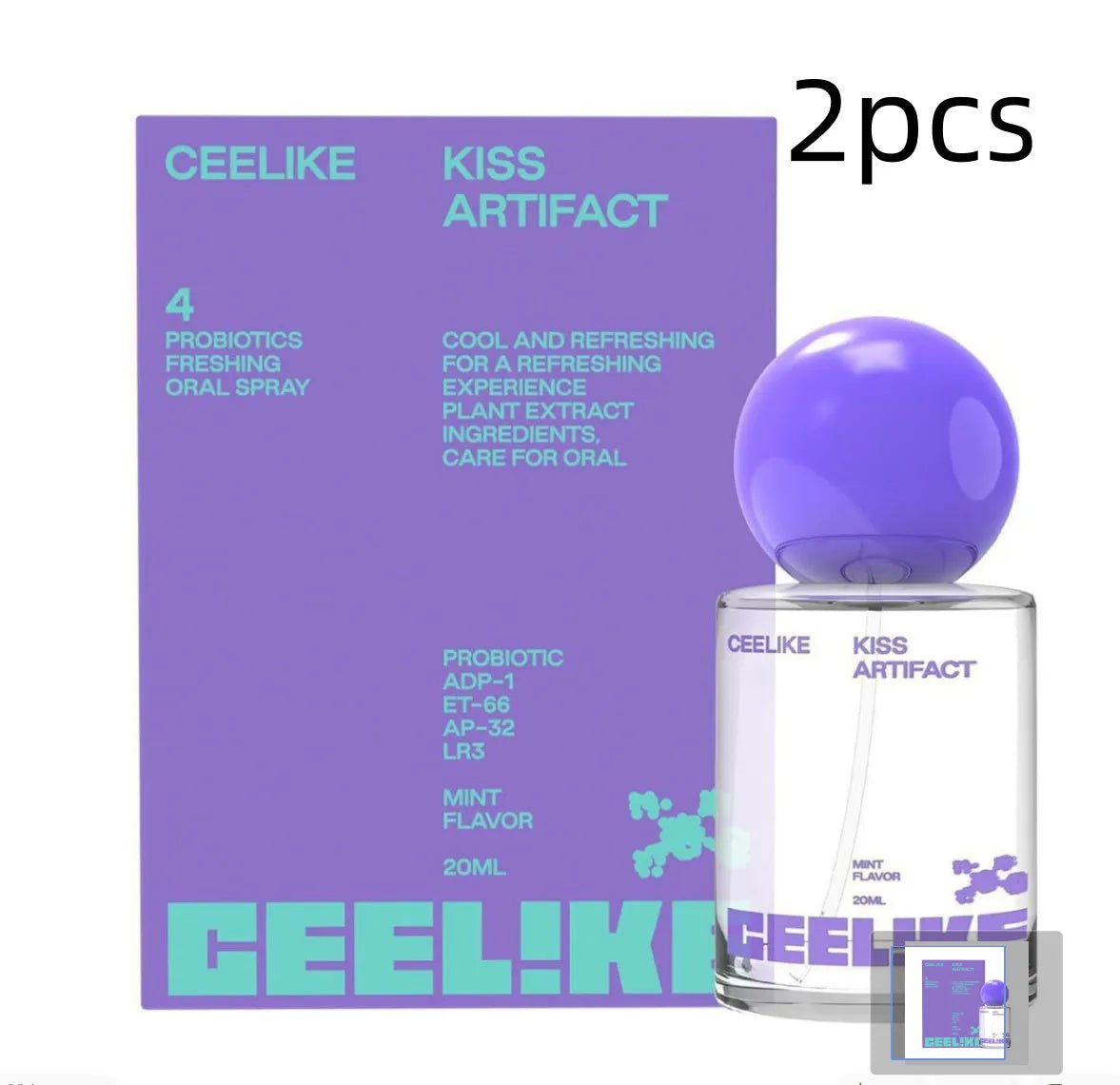 20ml portable oral care spray bottle with nozzle dispenser for probiotics cleaning formula