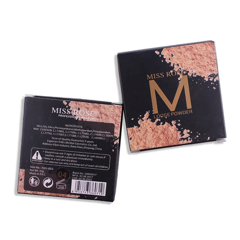 Natural colour makeup setting powder with glitter highlighter in a 12g compact