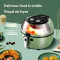Visible air fryer oven with mechanical buttons and 8-litre nano-ceramic coated pot