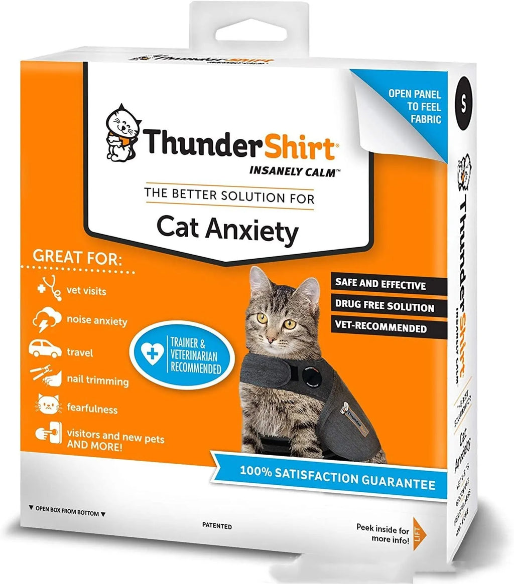 Dark gray polyester summer vest for dogs and cats, available in sizes S, M, and L