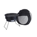 Small round folding outdoor ice stove with barbecue grill and mesh for 1-2 people.