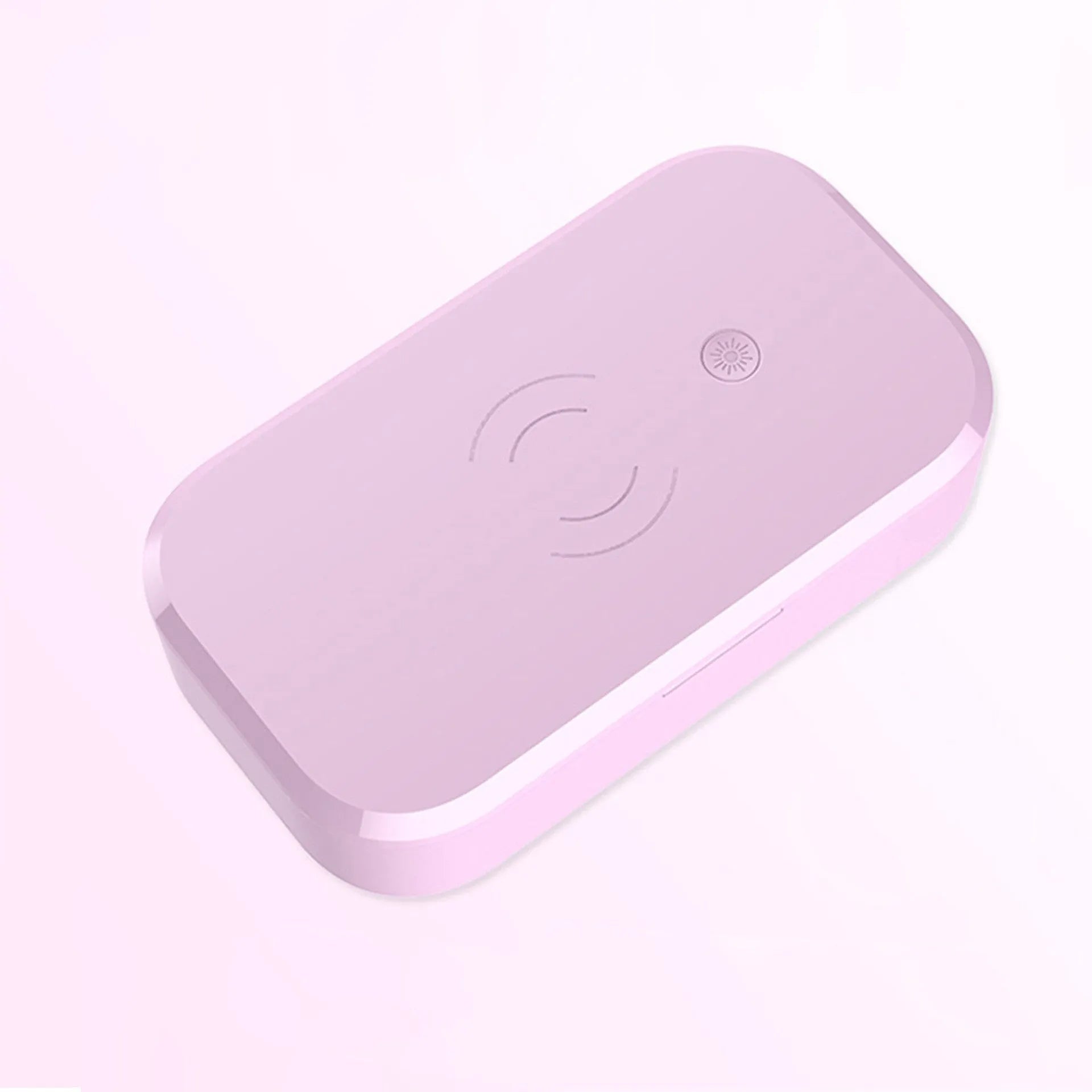 Ivory white ultraviolet disinfection box with wireless charging for mobile phones and beauty tools