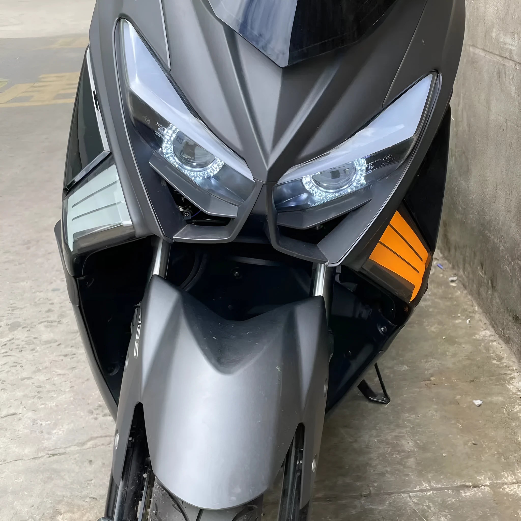 Two yellow LED cornering lamps for Tianying TS150 motorcycle steering indicator retrofitting