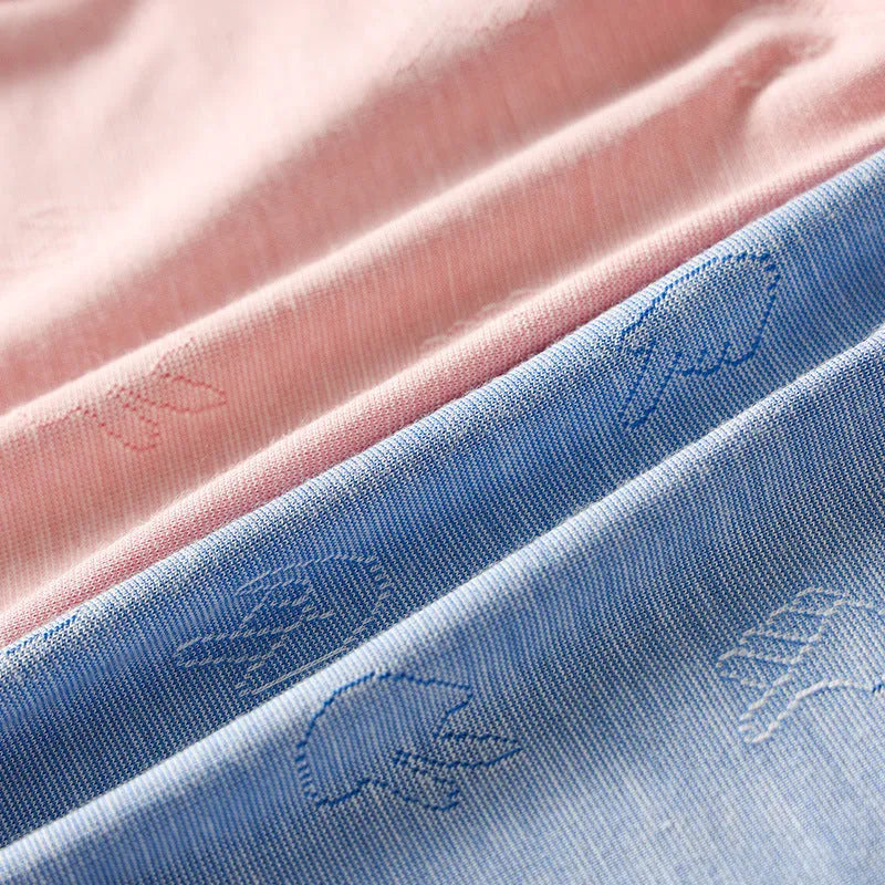 Modal low waist jacquard ice silk briefs in colourful blue with quick-drying functionality