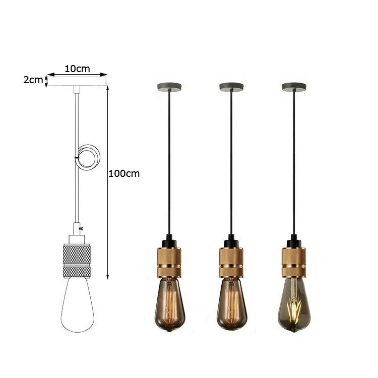 Compact DIY retro ceiling light chandelier in shiny black, rose gold, gold, and chrome metallic finishes.