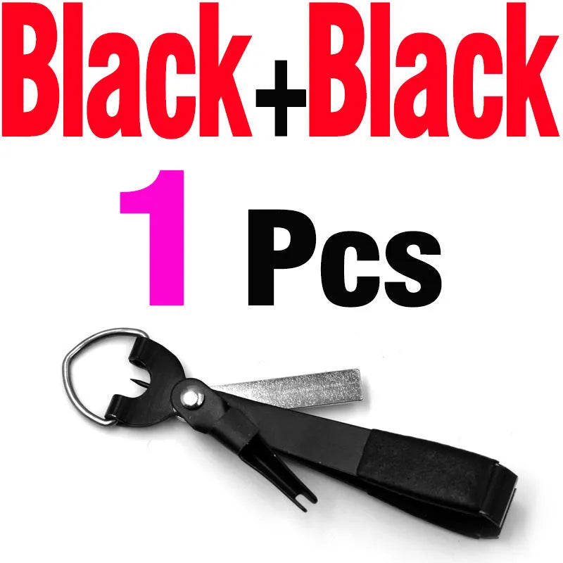 Fishing line scissors and pliers set in silver black colour option for outdoor fishing line cutting and gripping
