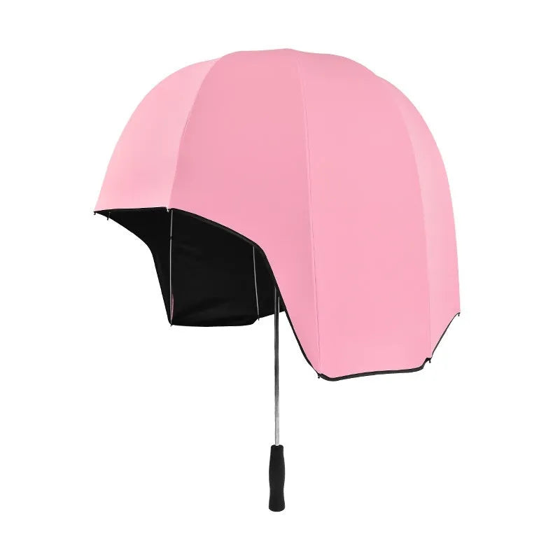 76cm long handle umbrella with dual sun and rain protection in vinyl laminated NC fabric