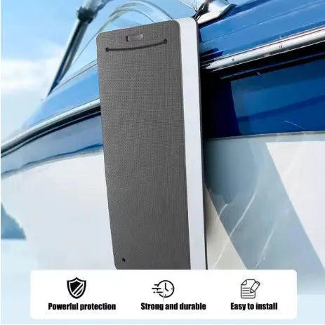 Blue EVA boat fender with rectangular shape for marine collision protection