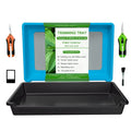 Shallow cut flower pollen tray in plastic and stainless steel for farm use, available in six colours