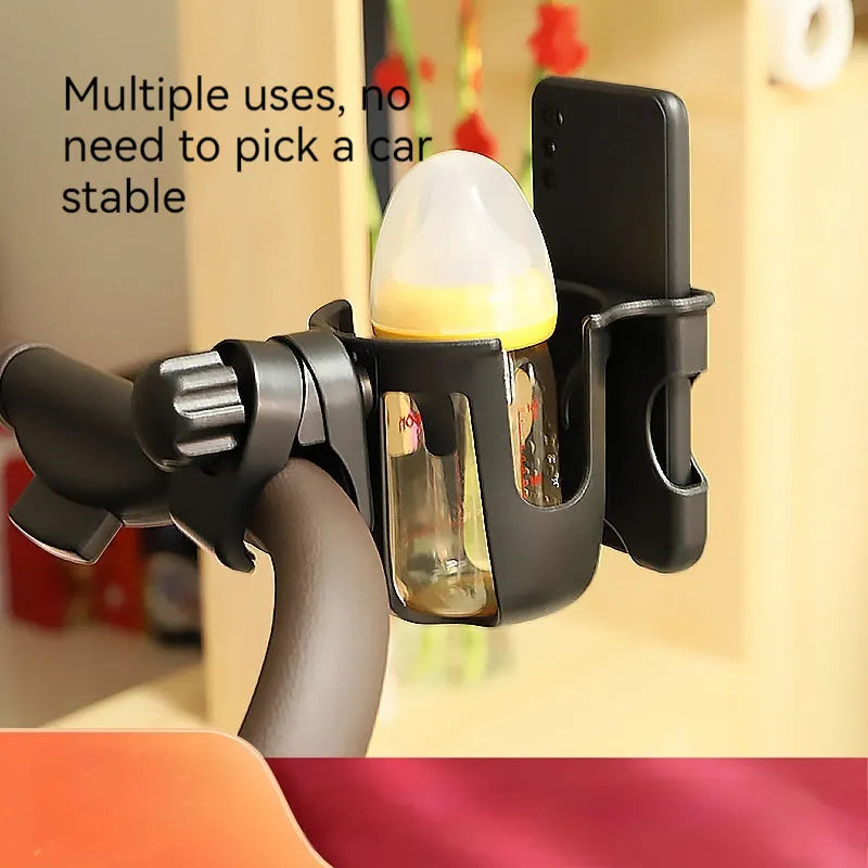 Black ABS plastic car cup holder with universal fit and spill-resistant design for vehicles