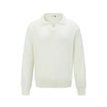 Loose acrylic blend pullover sweater in black, dark grey, or creamy-white colour