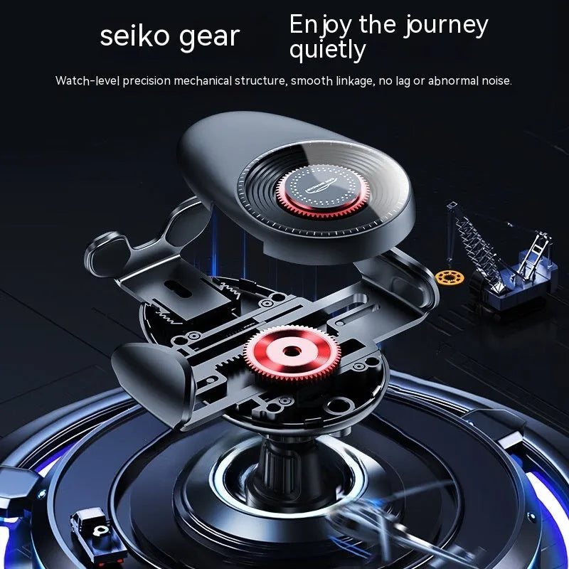 Black universal car air vent mobile phone bracket for navigation mounting
