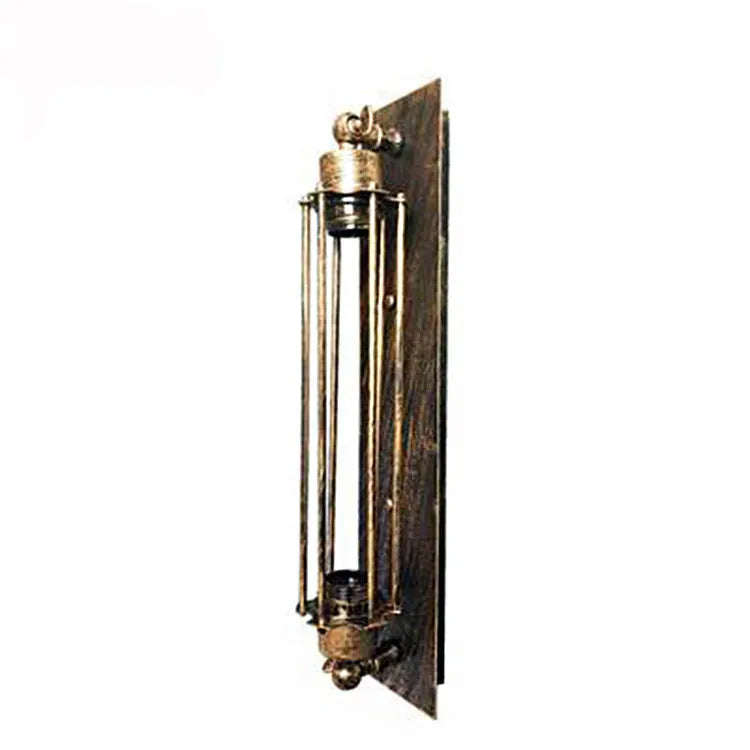 Industrial retro wall lamp with iron construction in black bronze rust or silver finish