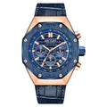 Men's waterproof quartz watch with steel strap in choice of three colours