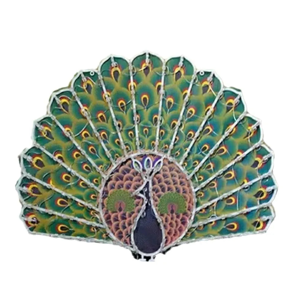 Christmas festival plug-in outdoor decorative string lights with peacock, love, sunflower, and star-shaped plastic bulbs