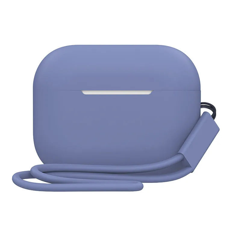 AirPods Pro 2 silicone protective case with attached lanyard in solid colour option