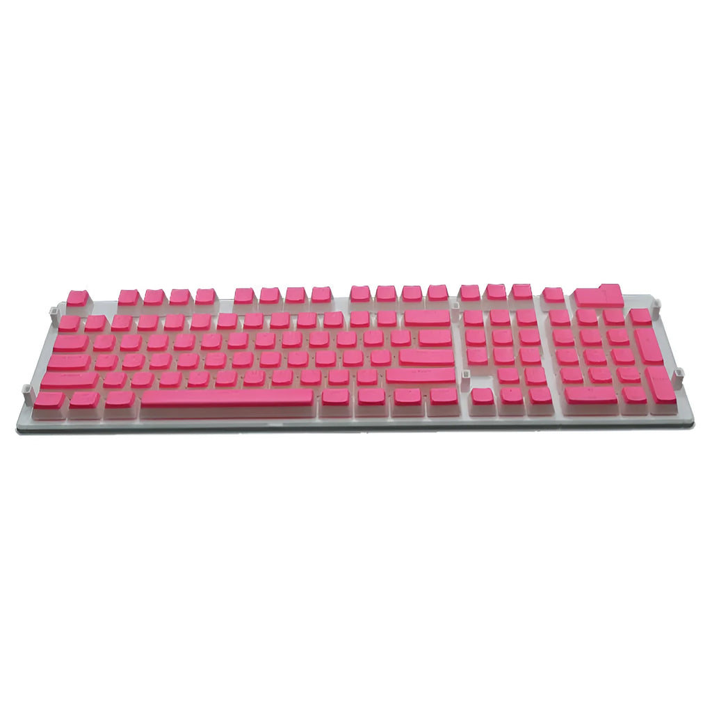 Set of 108 translucent pudding-style PBT keycaps for mechanical keyboards in assorted colours.