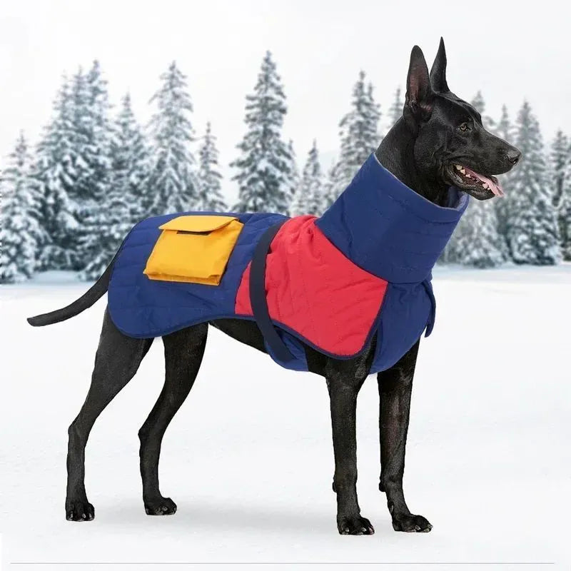 Winter warm thicken waterproof dog coat for small medium large dogs, green or red