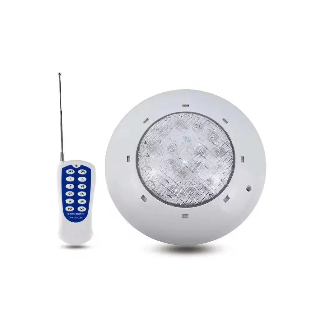 Round plastic IP68 underwater wall-mounted lamp 280mm diameter 70mm thickness warm white cool white RGB