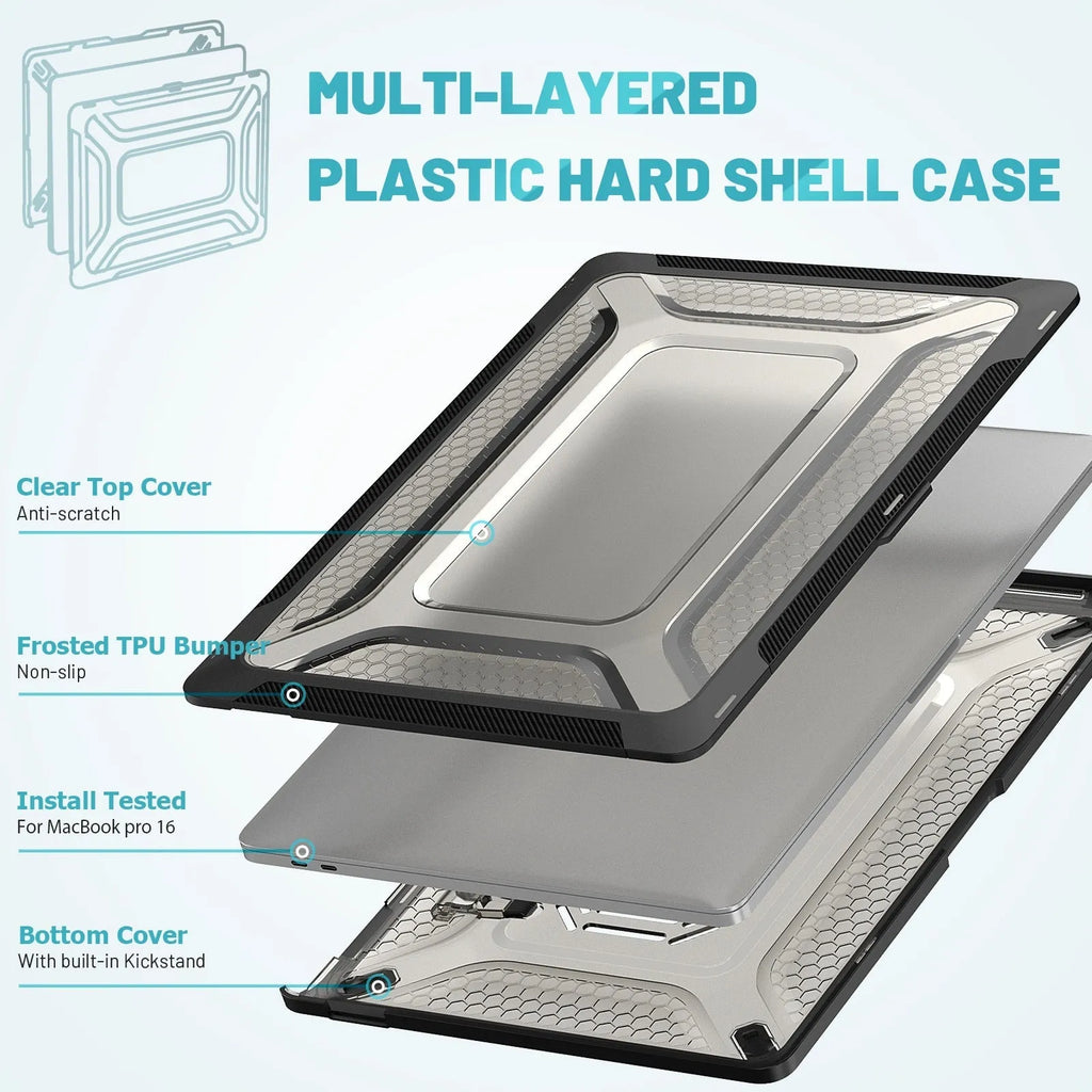 MacBook protective shell case in four colour options for Air and Pro models from 2018 to 2023