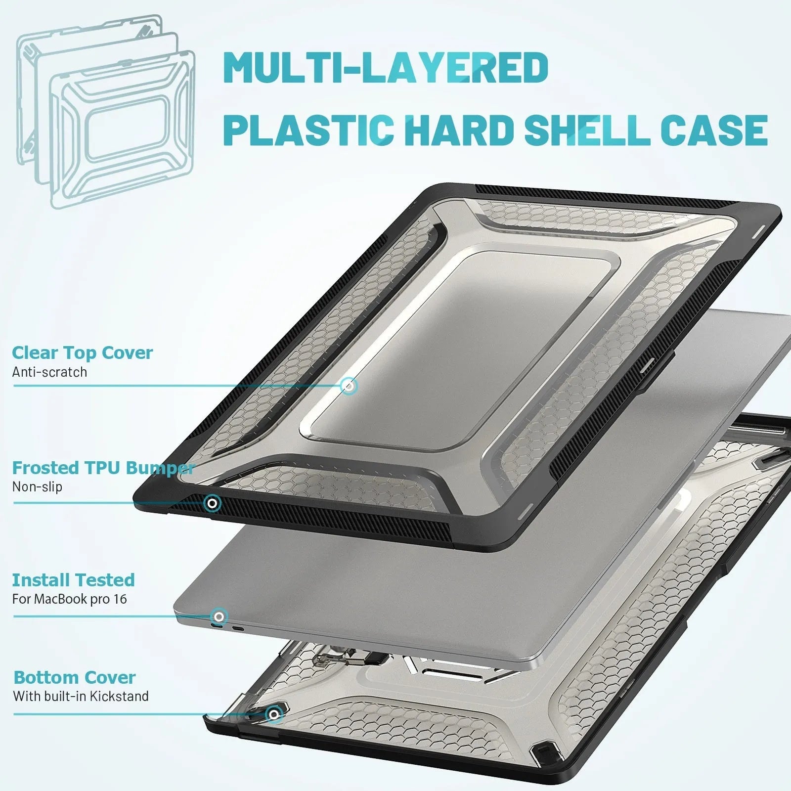 MacBook protective shell case in four colour options for Air and Pro models from 2018 to 2023