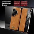 Electroplated diamond grid anti-fingerprint Huawei phone case in imitation leather.