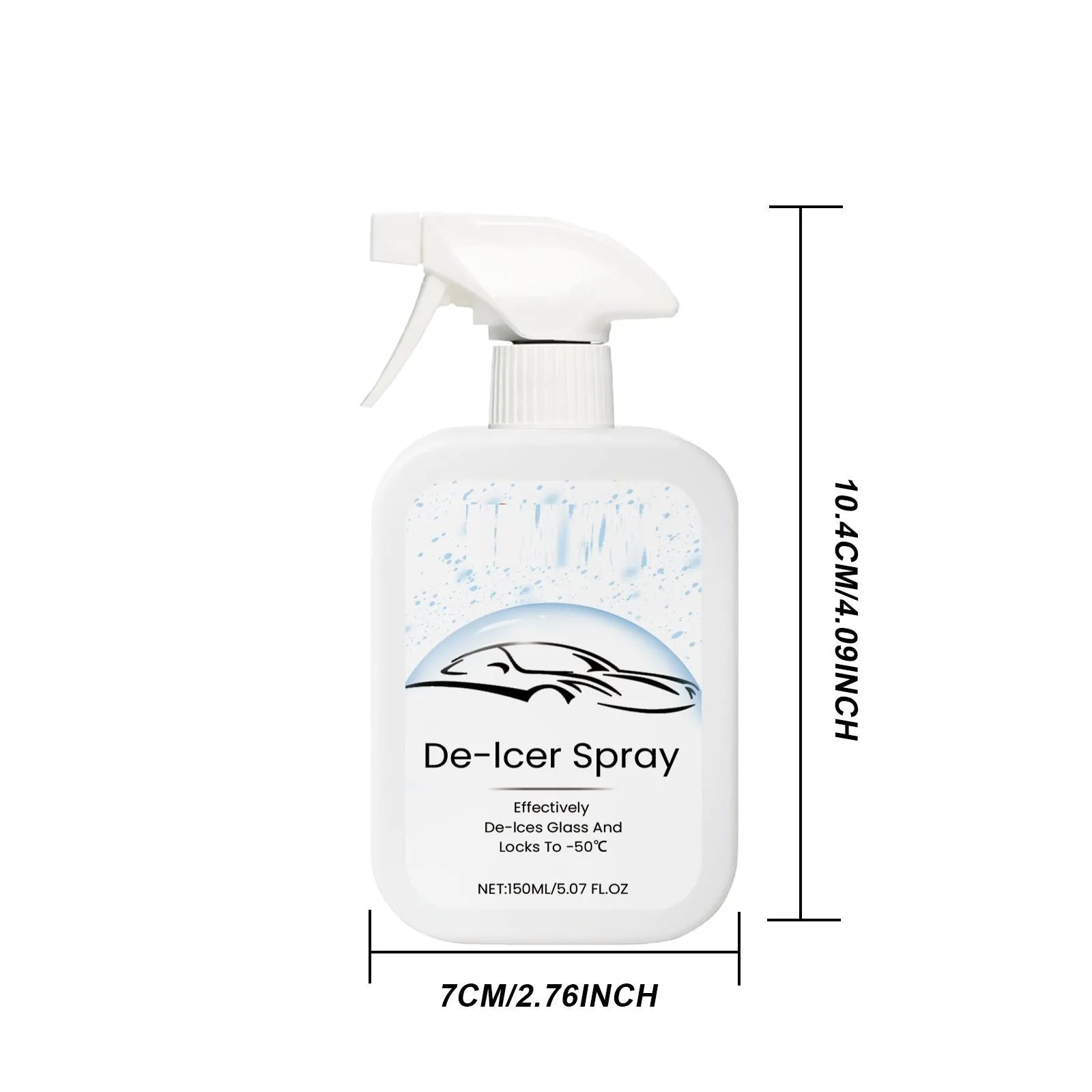 150ml car windscreen de-icer spray bottle for frost and ice removal