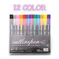Double line signature highlighter pen with 8 colourful refills in PET box packaging