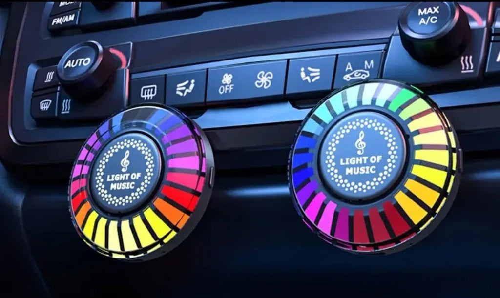 Car atmosphere light 3D pickup RGB voice-controlled rhythm aromatherapy clipped to car air vent