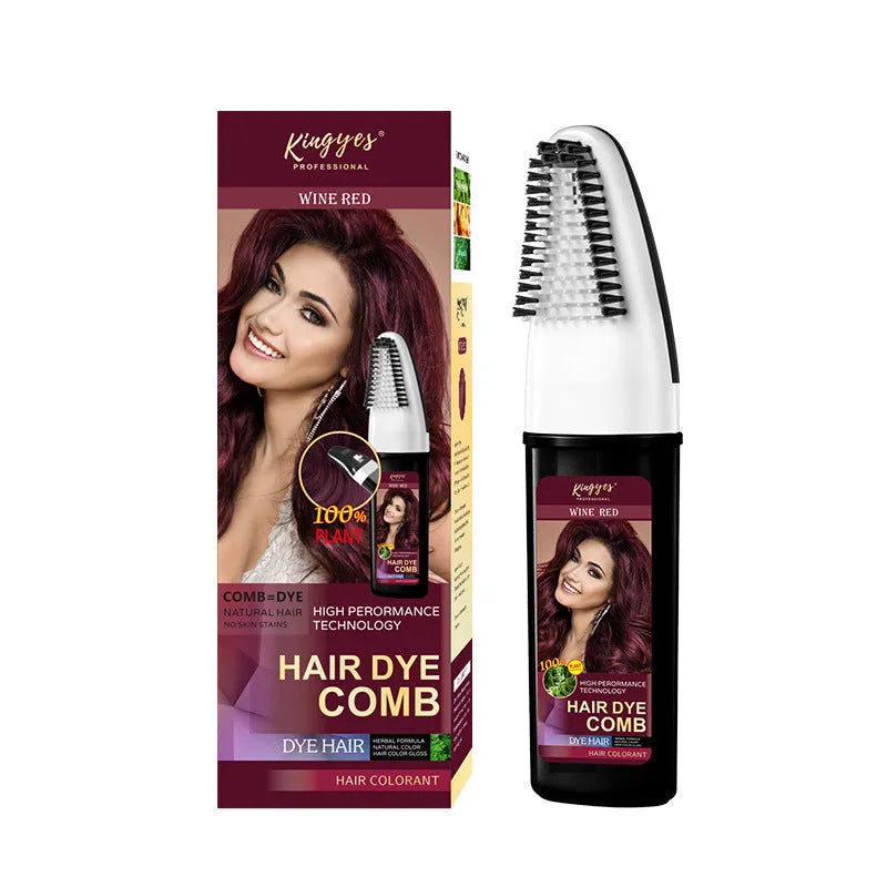 Hair dye bottle with comb applicator in Brown, Dark Brown and Wine Red 200ml shades