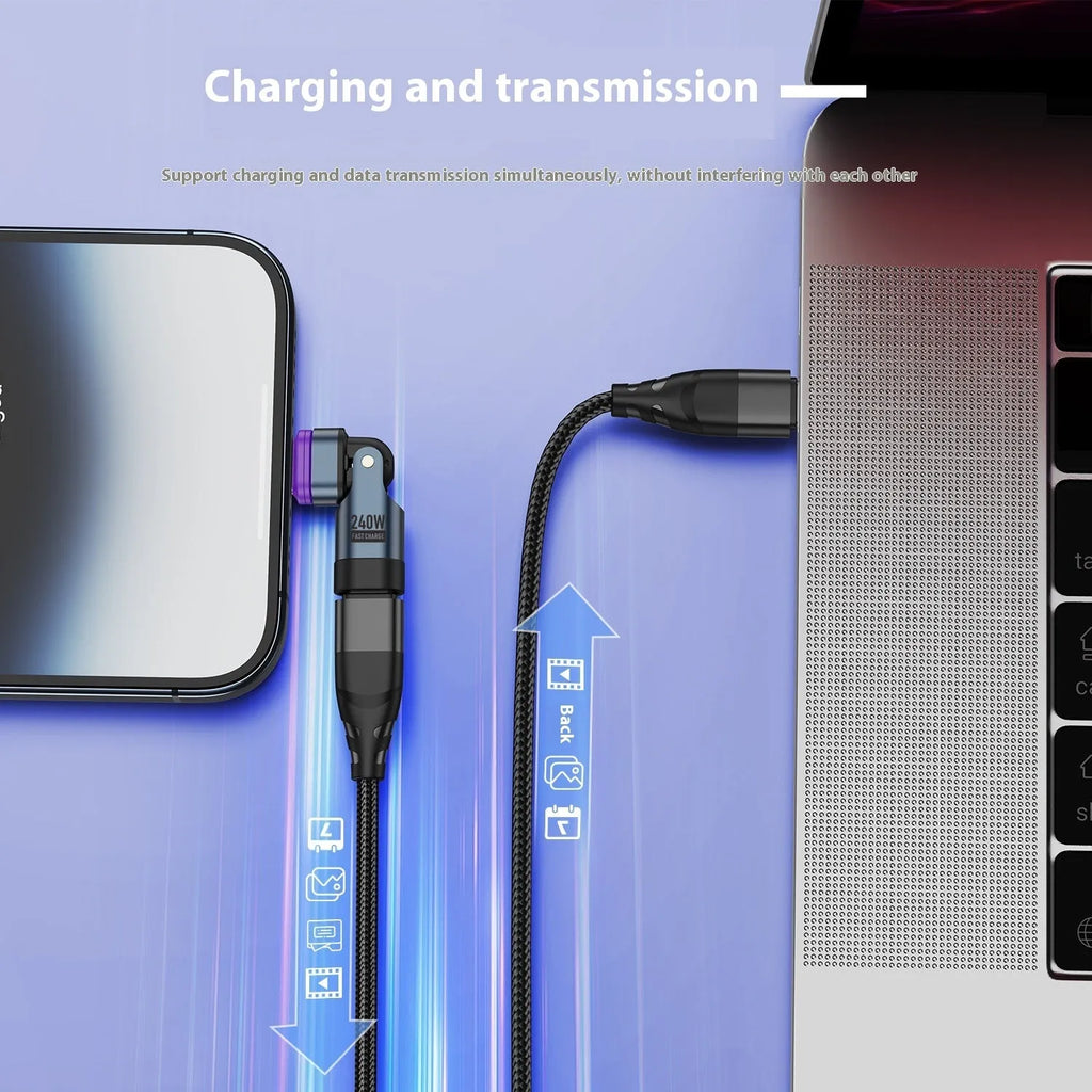 240W magnetic type-c adapter with alloy body and PD30 fast charge support for Android Apple and Typec devices