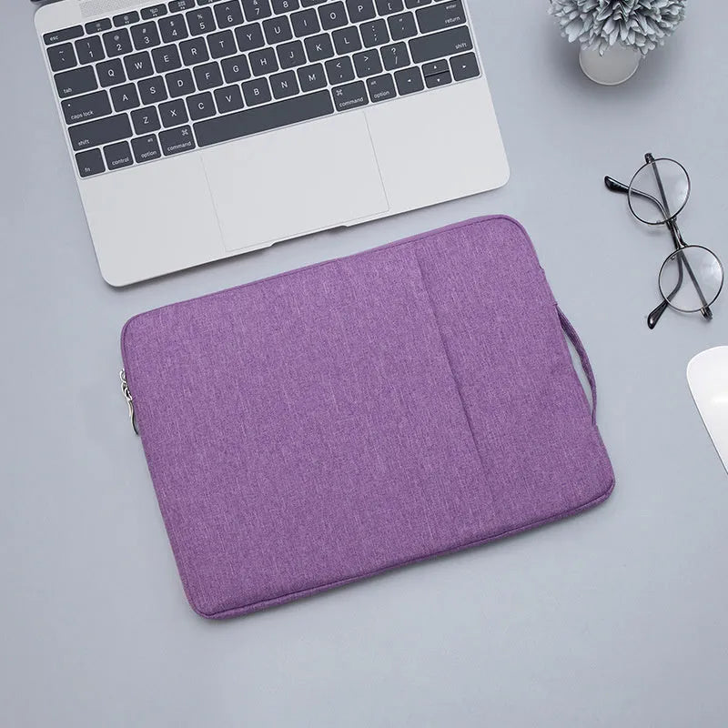 Oxford cloth laptop storage bag in blue, waterproof with zipper closure and internal computer pocket