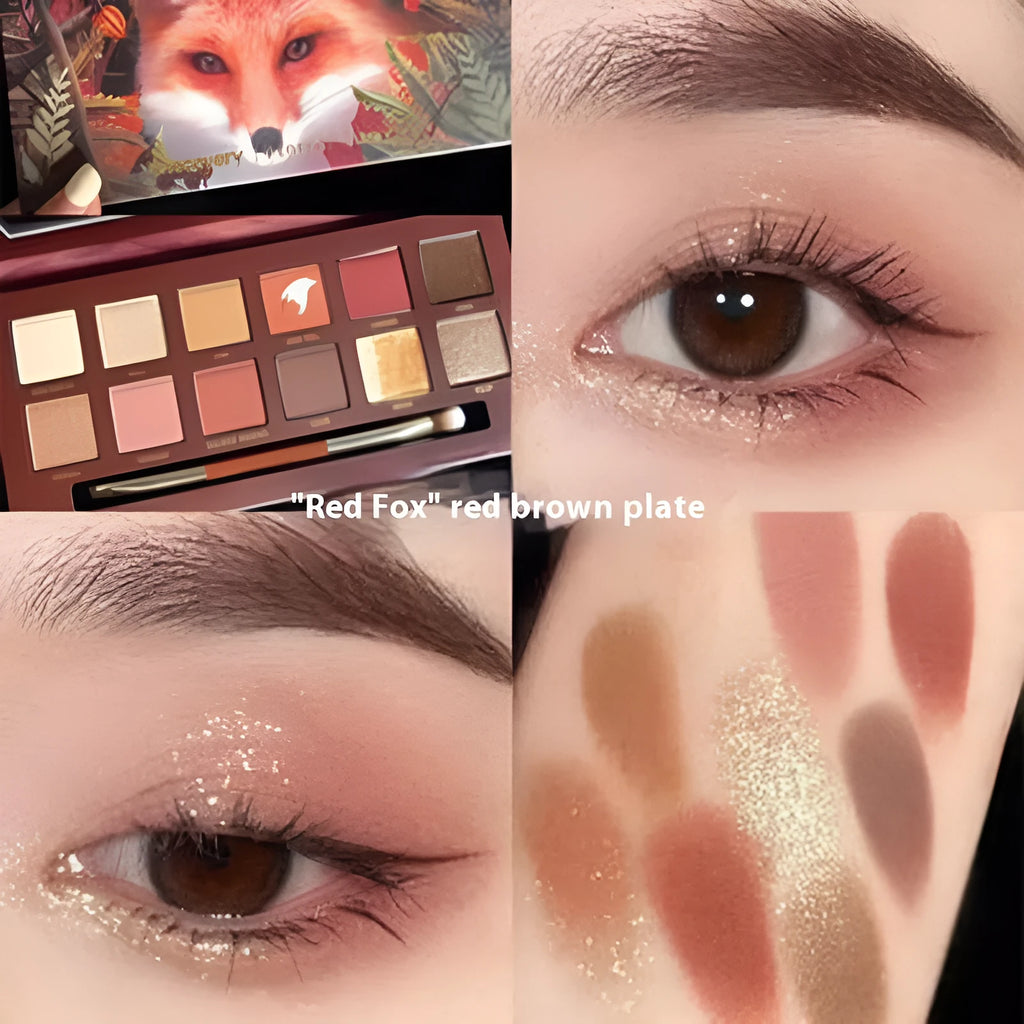 Explorer twelve-colour animal eye shadow palette showing multiple animal-inspired design options
