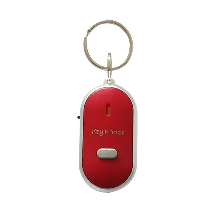 Oval acrylic key finder pendant in red, blue, white, black and orange colour options with voice control functionality
