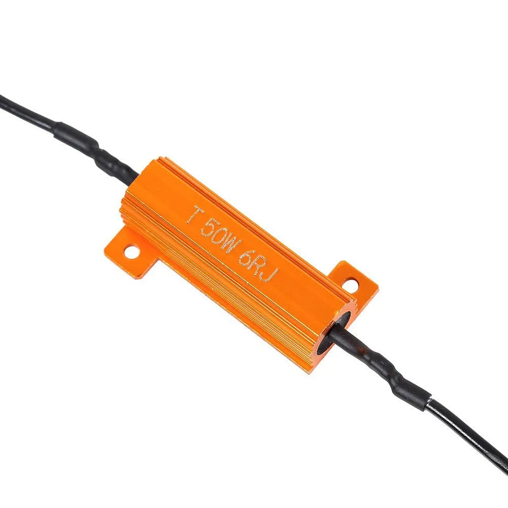 Gold aluminium case LED decoder 50W 6RJ with mounting clips for 12V vehicles