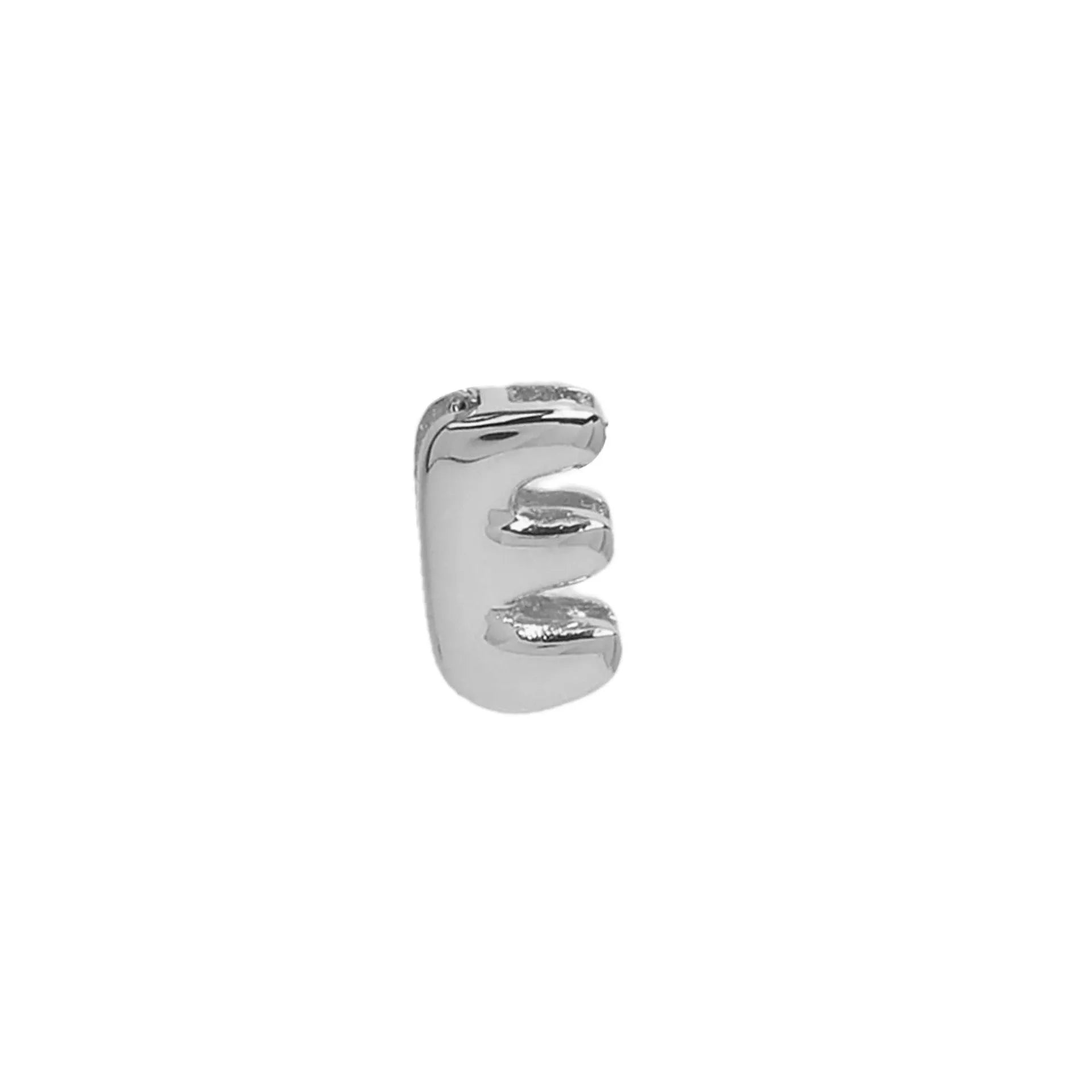18k electroplated gold DIY letter name bracelet with smooth bubble surface on copper alloy