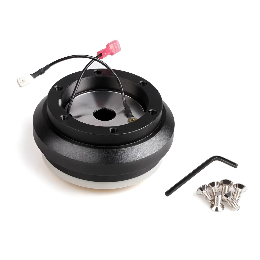Black steering wheel base modification accessory for Honda Civic EK130H and EG110H chassis compatibility