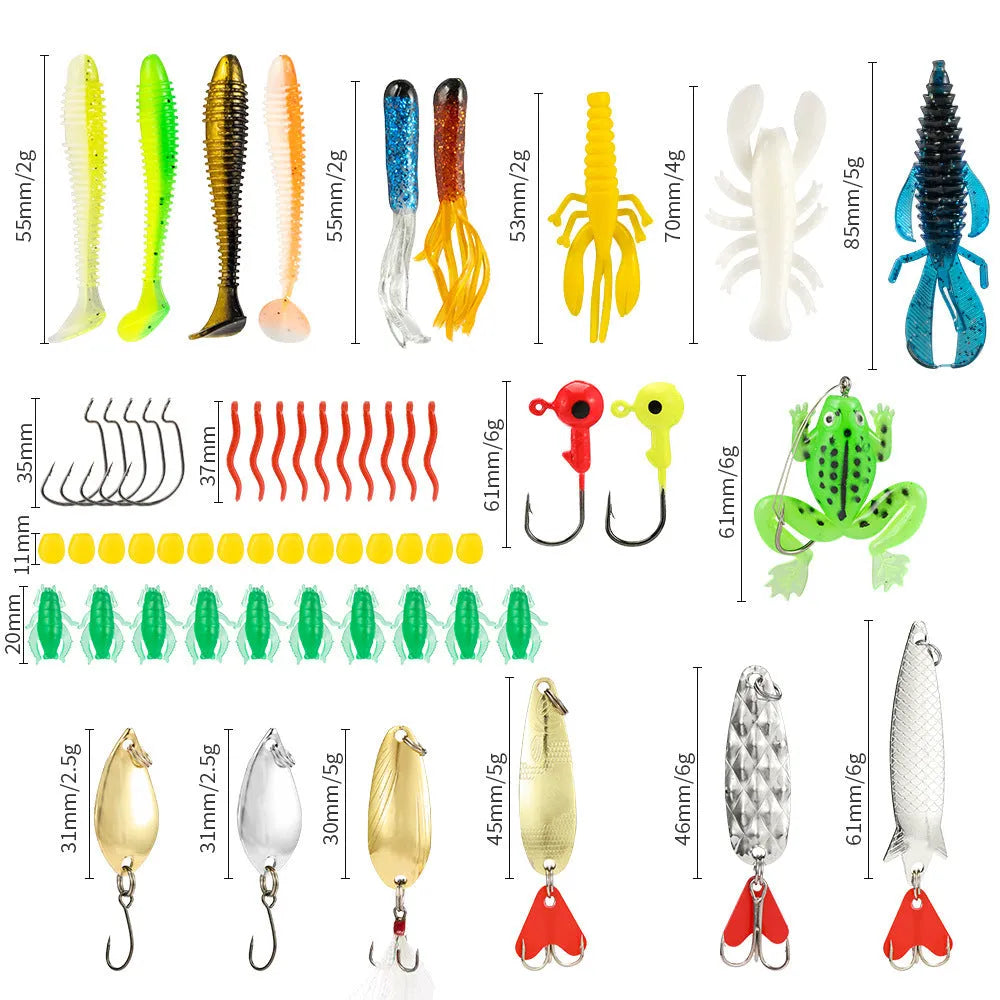24 Christmas-themed metal fishing lures in minnow bog style with 01 colour finish