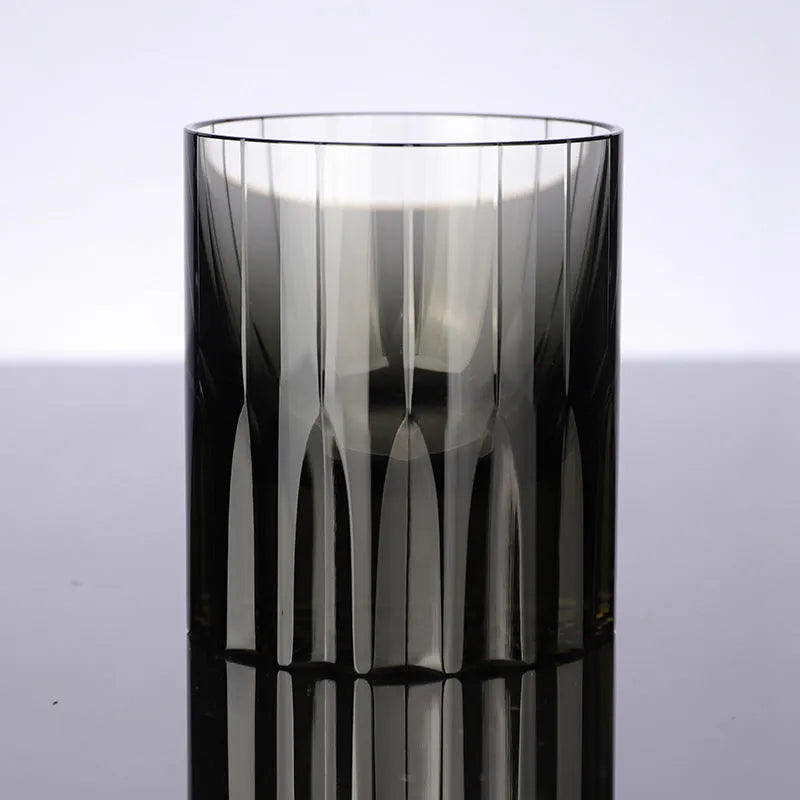 European-style transparent K9 crystal whiskey shot glass with 701-800ml capacity, simple flowering pattern